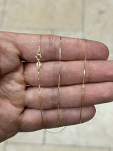 Solid 14K Gold Box Chain Necklace Dainty Layered Necklace, Simple Chain, Great For Gift, Anniversary